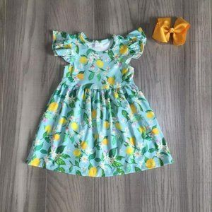 Girls Boutique Lemon dress size 12/18 m   (NEW)